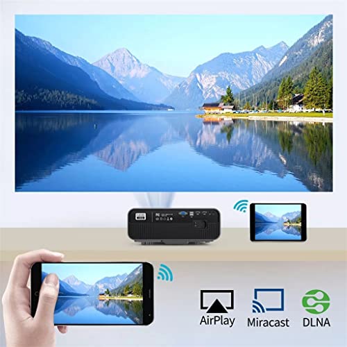 WIONC Movie Projector Home Theater 10000:1 Contrast Projector Video Led Supports Watching 4K Resolution Home Projector (Color : A12AB, Size : 322 * 280 * 132mm)