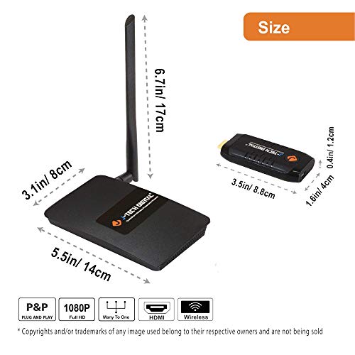 J-Tech Digital HDMI Wireless Presentation System Meeting Room kit 3 TX and 1 RX Streaming 1080P HD Signal from HDMI Dongle up to 65 feet Wireless HDMI Extender (up to 5 Transmitters) [JTECH-QS100]