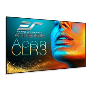 eliteprojector screens aeon clr® 3, 115″ diag. 16:9, edge free® ceiling ambient light rejecting fixed frame projector screen, ar115h-clr3
