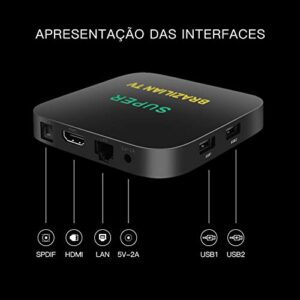 2023 Brazil IPTV Super Box with HDMI 2GB+16GB Quad cores 6K Video Supported OTA Upgraded H.265 USB 2.0/3.0