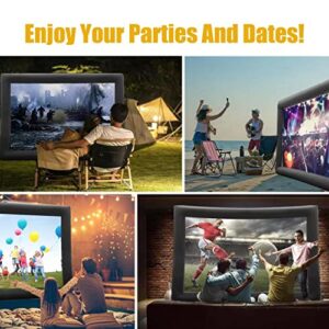 Heipigo Inflatable Outdoor Projector Screen 23FT Outdoor Movie Screen with Internal Fan and Screen Packages,Outdoor Indoor Theater Movie Screens Rear Projection Screen for Movies Night,Party Backyard