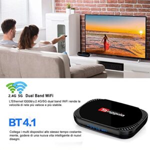 2022 New Tanggula X5 Android TV Box, 4GB+128GB Android 11.0 Media Player, Dual Band WiFi 2.4GHz/5GHz Free Voice Remote Mini Keyboard