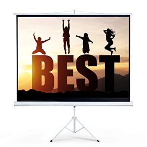 FurniTure Projector Screen 4:3 100" Portable Projection Screen with Stand Video Projector Screen Anti-Crease 160° Viewing Angle Support Home Theater Outdoor Indoor