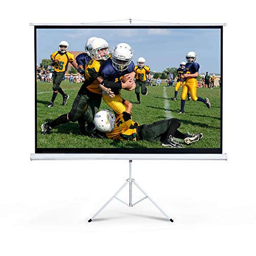 FurniTure Projector Screen 4:3 100" Portable Projection Screen with Stand Video Projector Screen Anti-Crease 160° Viewing Angle Support Home Theater Outdoor Indoor