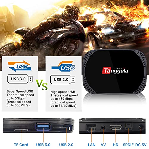 2022 New Tanggula X5 Android TV Box, 4GB+128GB Android 11.0, Dual Band WiFi 2.4GHz/5GHz Free Backlit Mini Keyboard