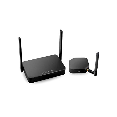 QuattroPod Lite Wireless HDMI Transmitter and Receiver, Wireless HDMI Extender Kit, Support 2.4/5GHz for Streaming Video/Audio from Laptop, PC, Smartphone to HDTV/Projector (2022 OTA Update)