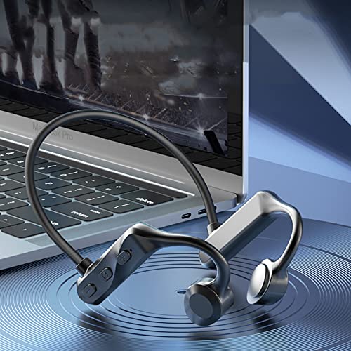 atinetok Wireless Bluetooth Open Ear Sports Headset - Wireless Noise Reduction Waterproof Stereo Long-Lasting Battery Life Ear Hook Headphones for Office Sport Running Working Outdoor