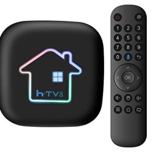 2023 H8 IPTV Brazil htv8 htv Box Latest Version with Updated System, 4K HDR Brazilian Shows of Various Kinds, Fast Response, Connected via WiFi/Bluetooth, Portable