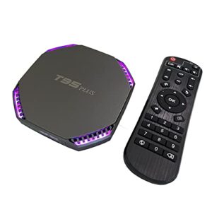8gb 64gb t95 plus smart tv box android 11.0 set top tv box rockchip rk3566 2.4 g&5 g dual wifi support 1000m 4k h.265 media player with i8 keyboard black