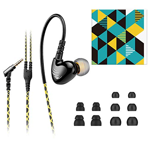 AGPTEK Over The Ear Earbuds for Running, Wrap Around Ear Wired Sports Headphones for Workout Exercise, Sweatproof in-Ear Earbuds with Mic for Cell Phones MP3 Laptop, Come with 5 Sets Silicon Ear Buds
