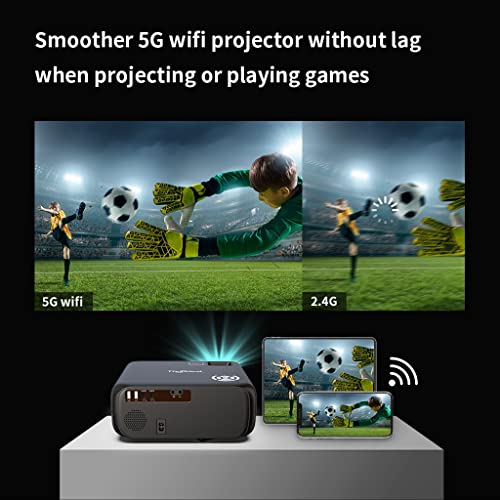 GXBPY 1080p Projector Td97 WiFi Android Led Full Projector Video Proyector Home Theater 4k Movie Cinema Smart Phone Beamer (Color : D)