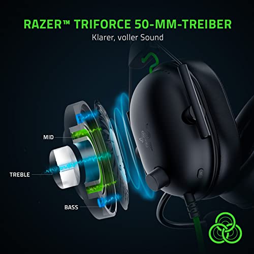 Razer BlackShark V2 - USB Soundcard , Esports Gaming Headset, 50mm Driver Cable, Noise Reduction, for PC, Mac, PS4, Xbox One and Switch