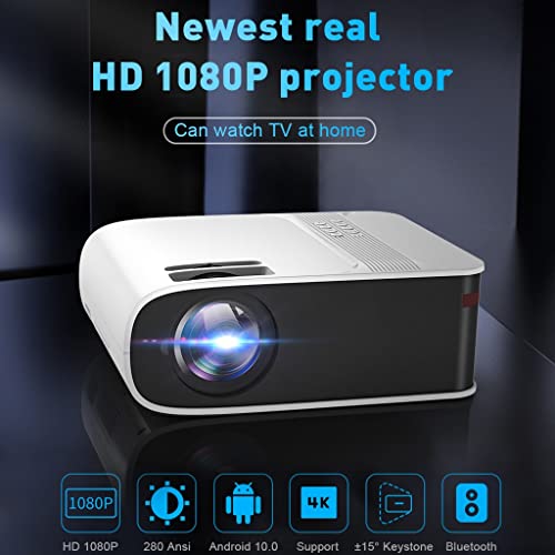 ZSEDP W32 Mini Projector Full 1080p Android 10 Support 4k Decoding Video Projector Led Beamer Home Theater for Phone Cinema ( Size : Basic Version )