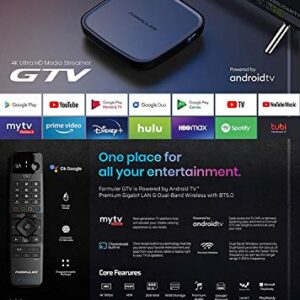 Formuler GTV 4K Ultra HD Media Streaming Box with Free 3in One Charger + Universal Formular-Samsung-LG Remote