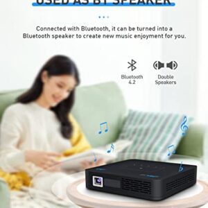 BHVXW P15 Mini DLP Projector -Compatible Pocket Video Beamer Portable Android Home Theater 3D Proyector