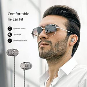 SoundMAGIC E11 Wired Earbuds No Microphone HiFi Stereo Earphones Noise Isolating in Ear Headphones Powerful Bass Tangle Free Cord Gunmetal