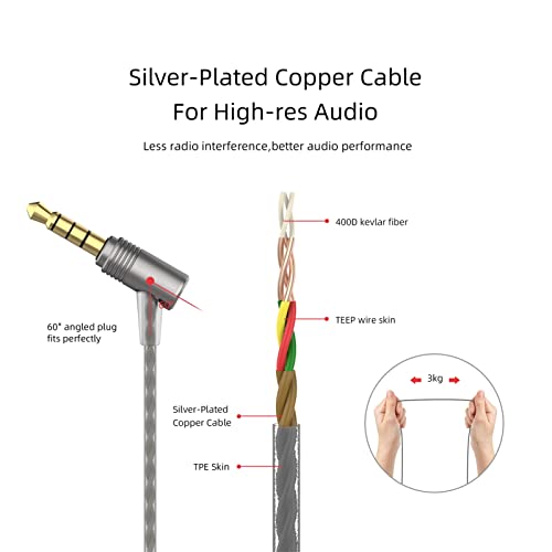 SoundMAGIC E11 Wired Earbuds No Microphone HiFi Stereo Earphones Noise Isolating in Ear Headphones Powerful Bass Tangle Free Cord Gunmetal