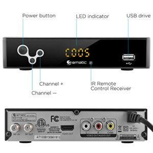 Digital Converter, Ematic Digital TV Converter Box with Recording, Playback, & Parental Controls [ AT103B ]