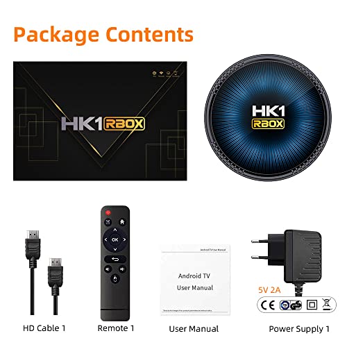 Xilibod Android 11 TV Box 2GB RAM 16GB ROM S905W2 Quad Core CPU G31 MP2 GPU H.265 Decoding 2.4G/5G WiFi Support BT 100M DLAN Smart TV Box - Model No.: HK1RBOX-W2 2GB 16GB