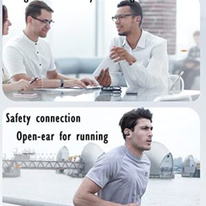 Open Ear Bone Conduction Earbuds Clip On Wireless Ear Clip Bone Conduction Headphones Cycling Running Workout Earbuds Bluetooth Work Headphones Bone Conducting Induction Earphones Headphone