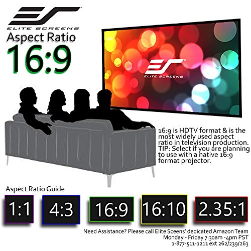 Elite Screens Star Frame Series, 120-INCH 16:9, Fixed Frame Home Movie Theater Projector/Projection Screen, 8K / 4K Ultra HD 3D Ready, SF120HW2