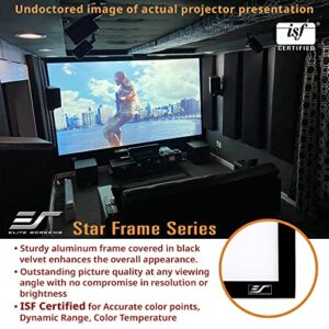 Elite Screens Star Frame Series, 120-INCH 16:9, Fixed Frame Home Movie Theater Projector/Projection Screen, 8K / 4K Ultra HD 3D Ready, SF120HW2