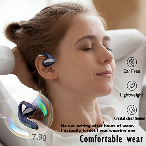 Over Ear Wrap Around Earbuds Bone Conduction Open Ear Headphones Running Sport Workout Wireless Earbuds Gaming with Earhooks Mic Gym Sports Gaming Ear Buds Running Workout Bluetooth Earbud