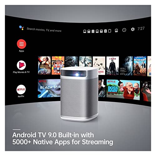 Mini Portable Projector Screenless TV 1080P Android TV 9.0 Full HD DLP 10400mAh Battery WiFi Bluetooth 300 Ansi
