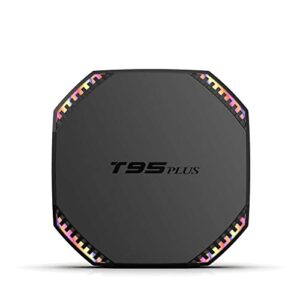 T95 Plus Smart TV Box Android 11 Rockchip RK3566 8GB 128GB Dual WiFi 1000M Support 4K H.265 Media Player Set top TV Box with Backlight Keyboard i8, Black