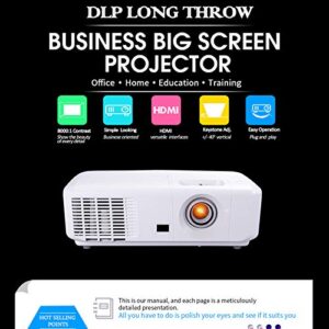 QXue Portable Projector HD Video Projector,with +/- 40°Keystone Correction,3500 Lumens Compatible Smartphone Support HDMI/USB,for Ideal, Home, Teaching, Training