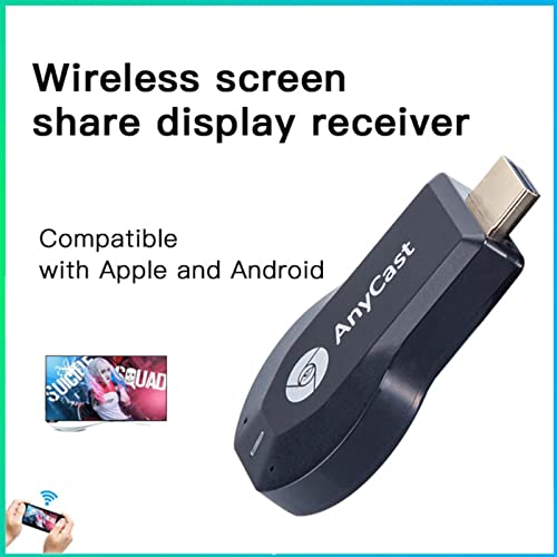 4K HDMI Wireless WiFi Display Dongle Adapter, 2.4G Wireless Screen Share Display Receiver, Support iOS/Android/Windows/Mac/PC/MacOS to TV/Projector/Monitor, Miracast, DLNA, Airplay