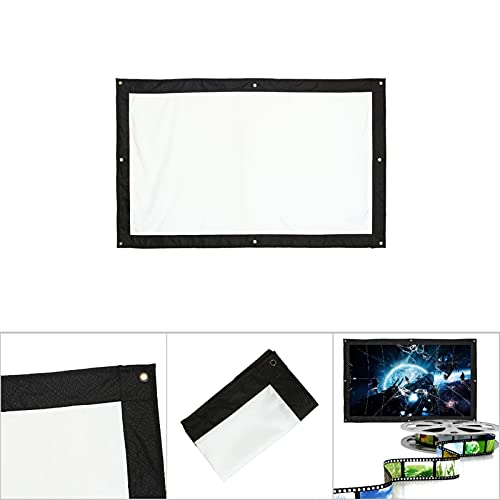 Projection Screen 16:9 HD Foldable Anti-crease Portable Projector Movies Screen for Home Theater Outdoor Indoor Support Double Sided Projection(150inch)