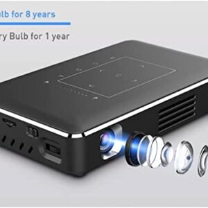 Feilx Mini Projector 2022 Upgraded Portable Video-Projector,Smart 3D Projector WiFi Bluetooth Support 4k Full HD Home Projector Portable Projector