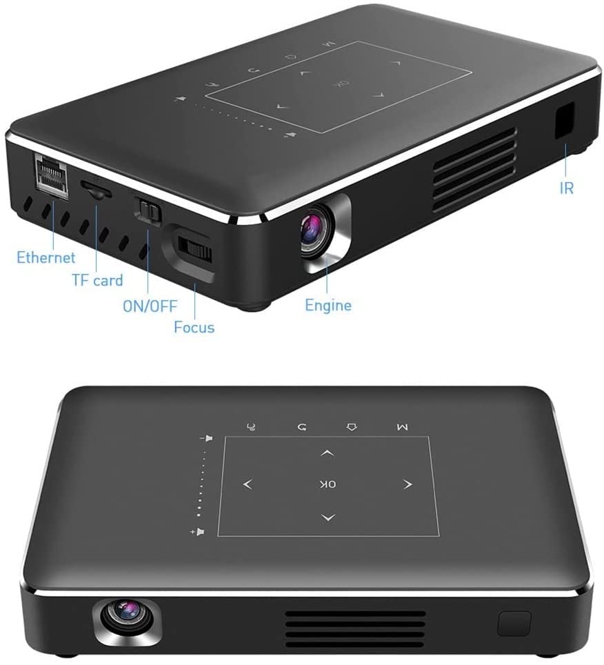 Feilx Mini Projector 2022 Upgraded Portable Video-Projector,Smart 3D Projector WiFi Bluetooth Support 4k Full HD Home Projector Portable Projector