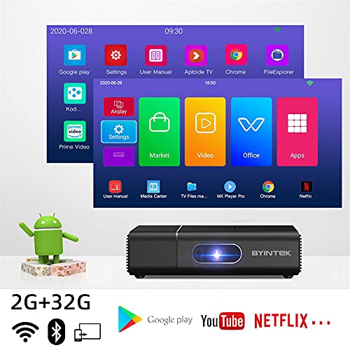 Viinice Full HD 1080P 3D Android Smart WiFi Laser Beamer 300Inch Portable Mini Projector Proyector for Smartphone 4K Cinema 4K Laser Projector with WiFi and Bluetooth