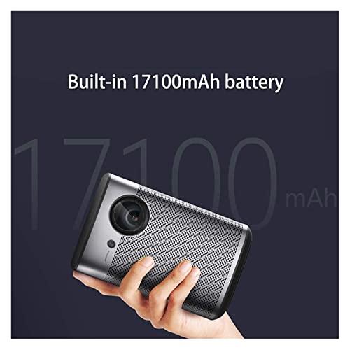 Halo Mini Portable Projector Screenless TV with 17100mAh Battery 1080P Full HD Android 9.0 3D Home Cinema 800Ansi Lumens ( Color : Halo )