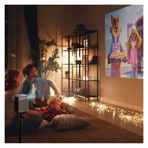 Halo Mini Portable Projector Screenless TV with 17100mAh Battery 1080P Full HD Android 9.0 3D Home Cinema 800Ansi Lumens ( Color : Halo )