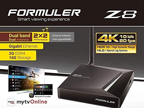 FORMULER Z8 Android Dual Band 5G Gigabit LAN 2GB RAM 16GB ROM 4K Smart Learning Remote with IR