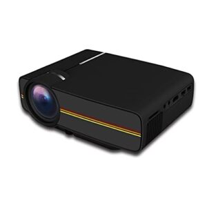 nizyh upgrade mini projector 1080p 1800lumen portable lcd led projector home cinema usb compatible 3d beamer (color : black, size : yg410)