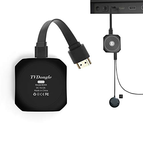 Wireless HDMI Display Dongle, WiFi HDMI Screen Mirroring Receiver Streaming Media Cast for iOS/Android/Windows/PC to HD TV/Monitor/Projector, Support Miracast/Airplay/DLNA