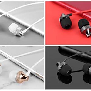 GADGET.COOL 4 Pack in-Ear Headphones with Microphone and Extra Ear Tip Replacements, Balance and Clear Sound Quality, Hands-Free Call, Comfortable Fit, for iPhone Smart Mobile Phone Tablet Laptop