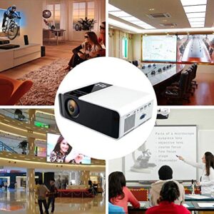 Mini Projector, 4K 1080P WiFi LED Smart Projector Support HDMI, USB, TF, VGA, AV, Bluetooth Home Theater Media Video Projectors for Smartphone, PC, TV Box, Laptop, PS4, etc.(us)