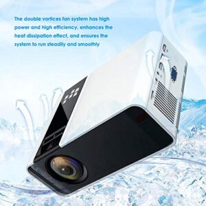 Mini Projector, 4K 1080P WiFi LED Smart Projector Support HDMI, USB, TF, VGA, AV, Bluetooth Home Theater Media Video Projectors for Smartphone, PC, TV Box, Laptop, PS4, etc.(us)