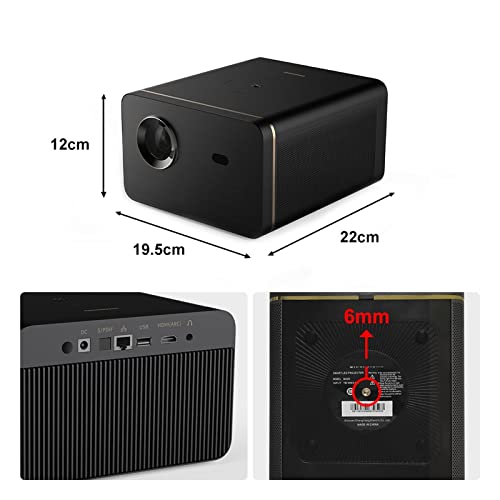 M4000 Full HD Projector 2000ANSI with 1080p 3D Video Support 4K Projector Home Theater Large Screen Play Game with PS5 ( Color : and 3D )