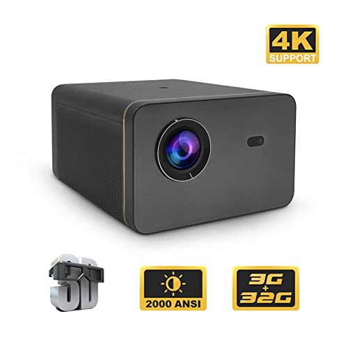 M4000 Full HD Projector 2000ANSI with 1080p 3D Video Support 4K Projector Home Theater Large Screen Play Game with PS5 ( Color : and 3D )