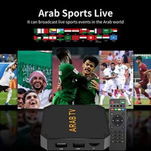 BOMIX 2023 Arabic TV Box Arab TV Most Updated Features with Most On-Demand Arabic Shows and Movies, Bluetooth/Wi-Fi, Portable with 64bit ARM Corter-A58