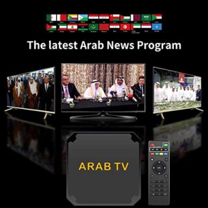 BOMIX 2023 Arabic TV Box Arab TV Most Updated Features with Most On-Demand Arabic Shows and Movies, Bluetooth/Wi-Fi, Portable with 64bit ARM Corter-A58