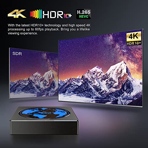 Android 11.0 TV Box,X98 Mini Amlogic S905W2 Quad Core RAM 4GB ROM 64GB Dual WiFi 2.4G/5.8G BT4.2 4K 6K AV1 Home Smart Media Player Android 11.0 TV Box X98 Set top Box