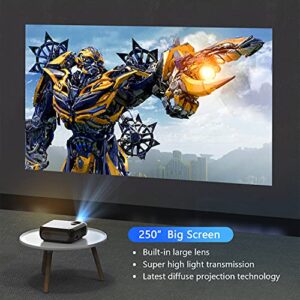 WiFi Bluetooth Projector, ZEROSKY 8000L HD Video Projector, 1080P and iOS/Android Supported, Portable Home Movie Projector Compatible with PC/PS4/TV Stick