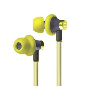 Aircom A3 Active Air Tube Headphones - Radiation-Dampening Wired Sports Earbuds with Airflow Audio Technology for Premium Sound and EMF Protection – Yellow